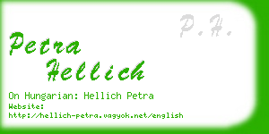 petra hellich business card